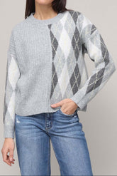 Split Decision Argyle Sweater