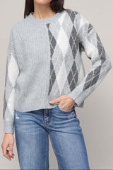 Split Decision Argyle Sweater