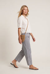 Striped Barrel Jean