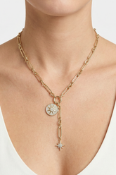 Victor Chunky Lariat with Charm Necklace