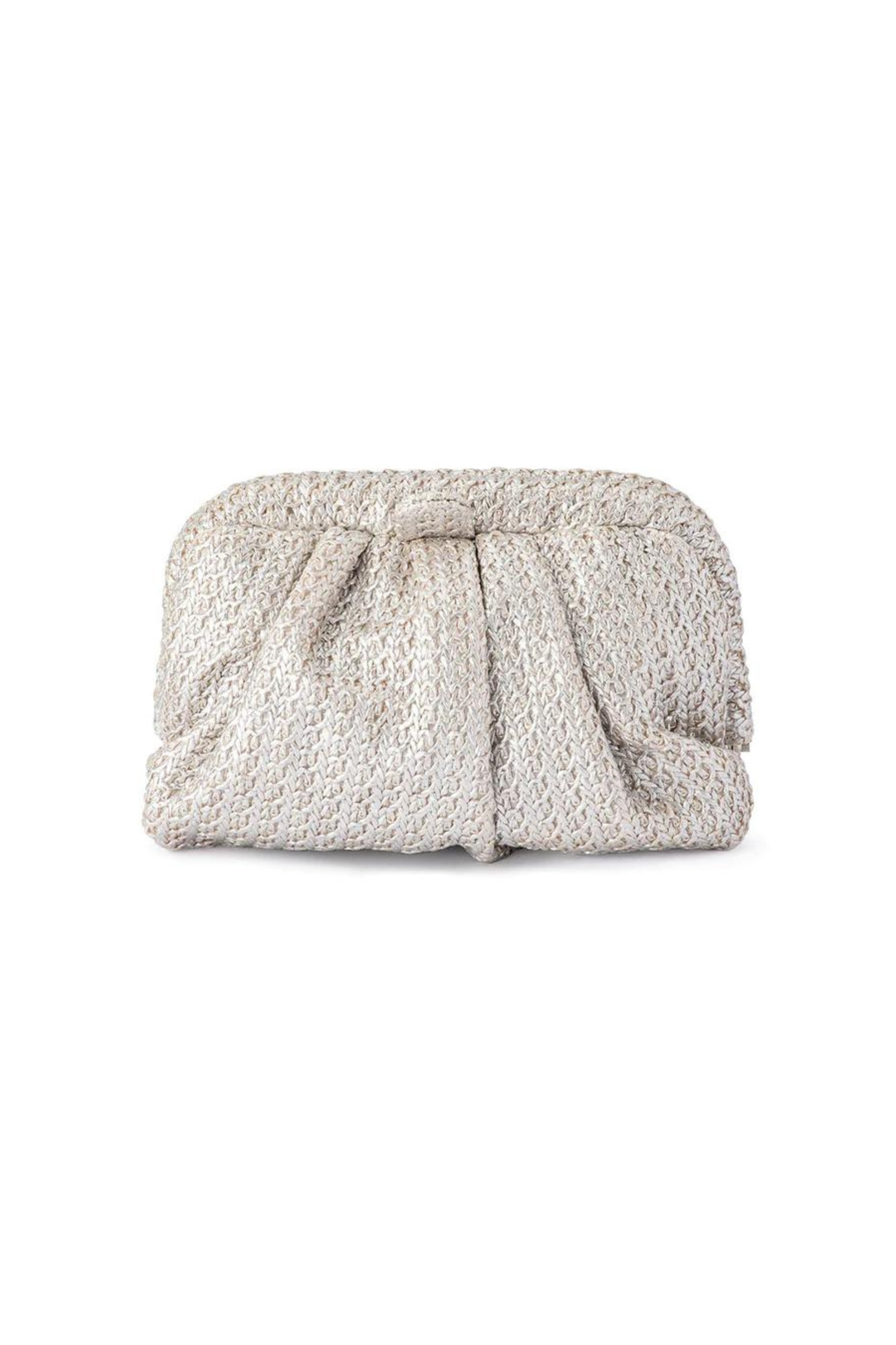 Stevie Pleated Woven Clutch