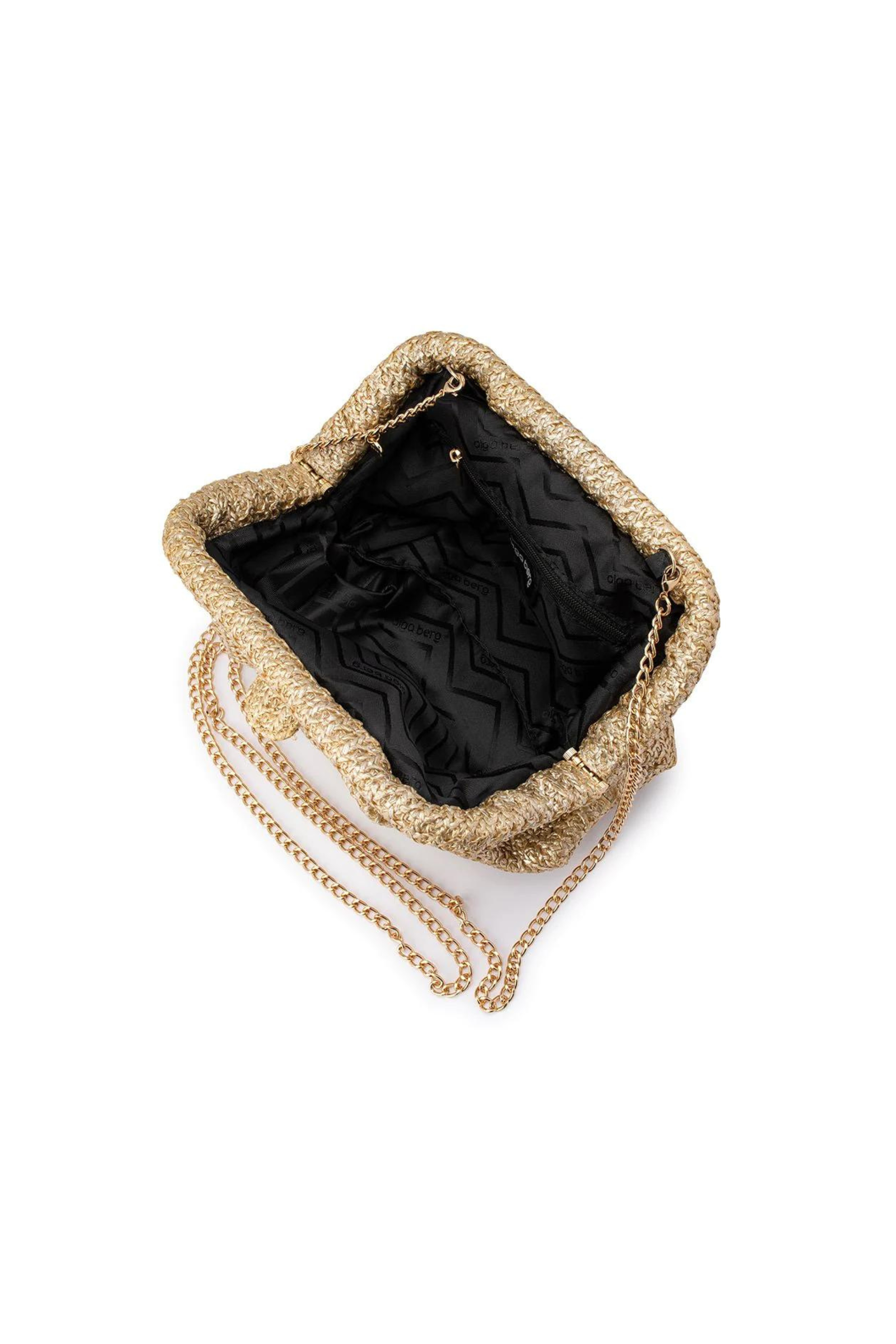 Stevie Pleated Woven Clutch