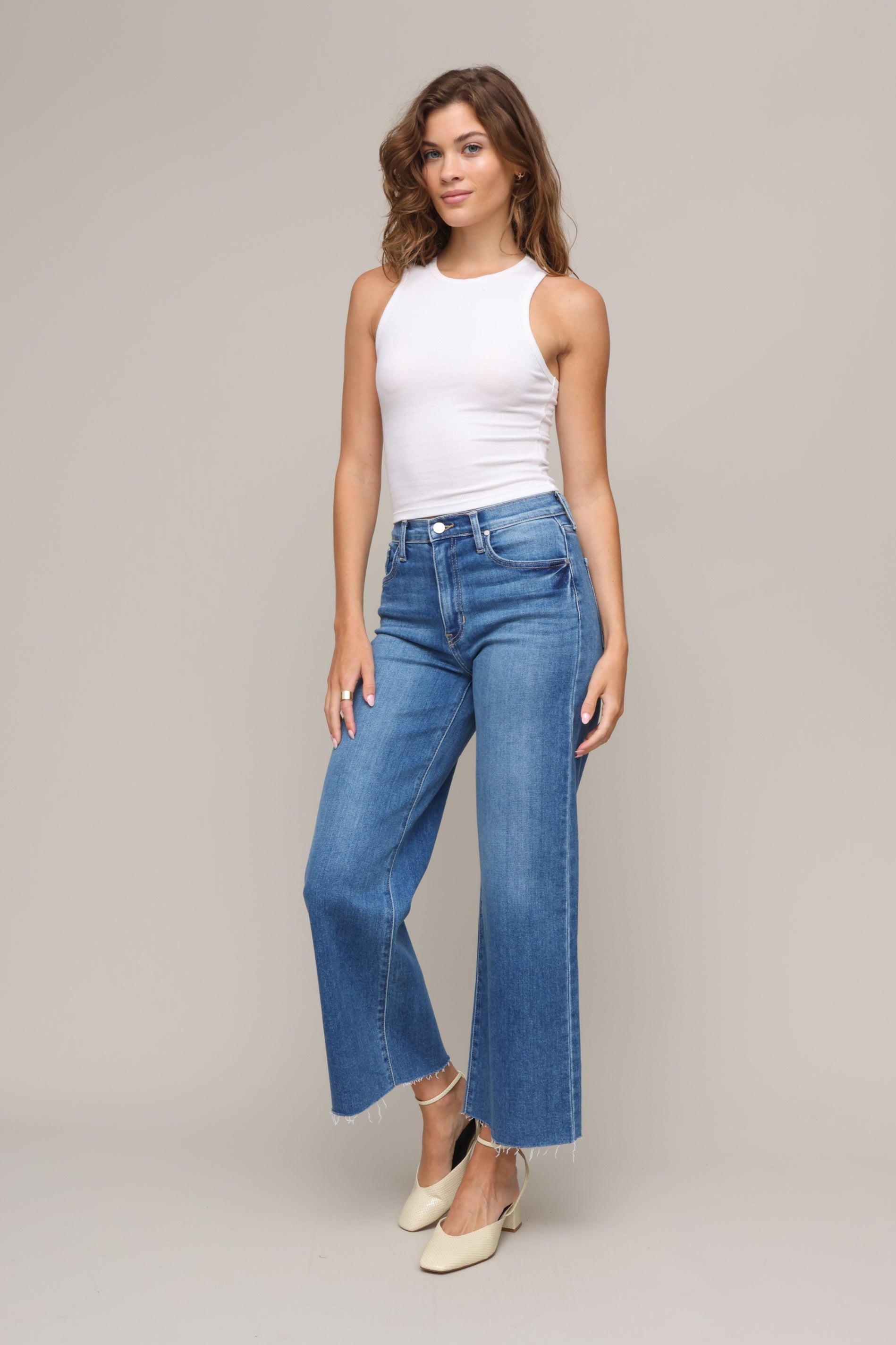 Scissor Cut Wide Leg