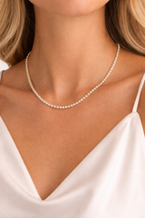 Selina Bezel Tennis Necklace