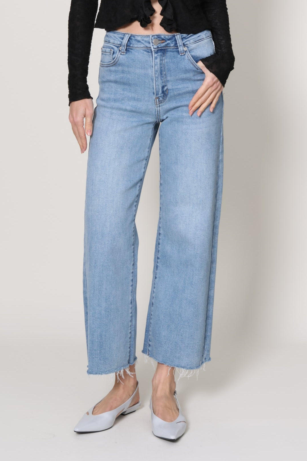 Slim Wide Leg Jeans