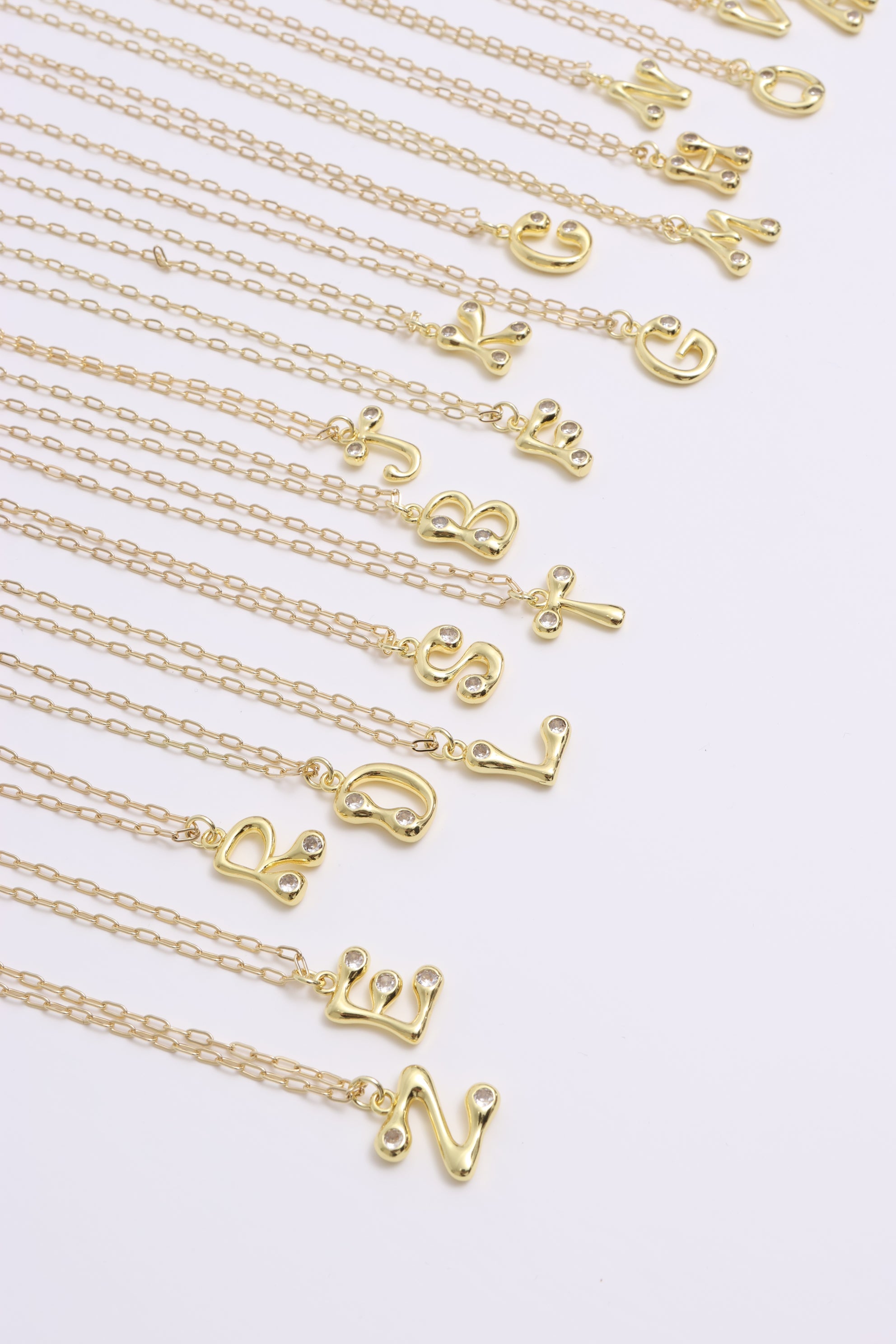 Sophia Bezel Initial Necklace