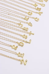 Sophia Bezel Initial Necklace