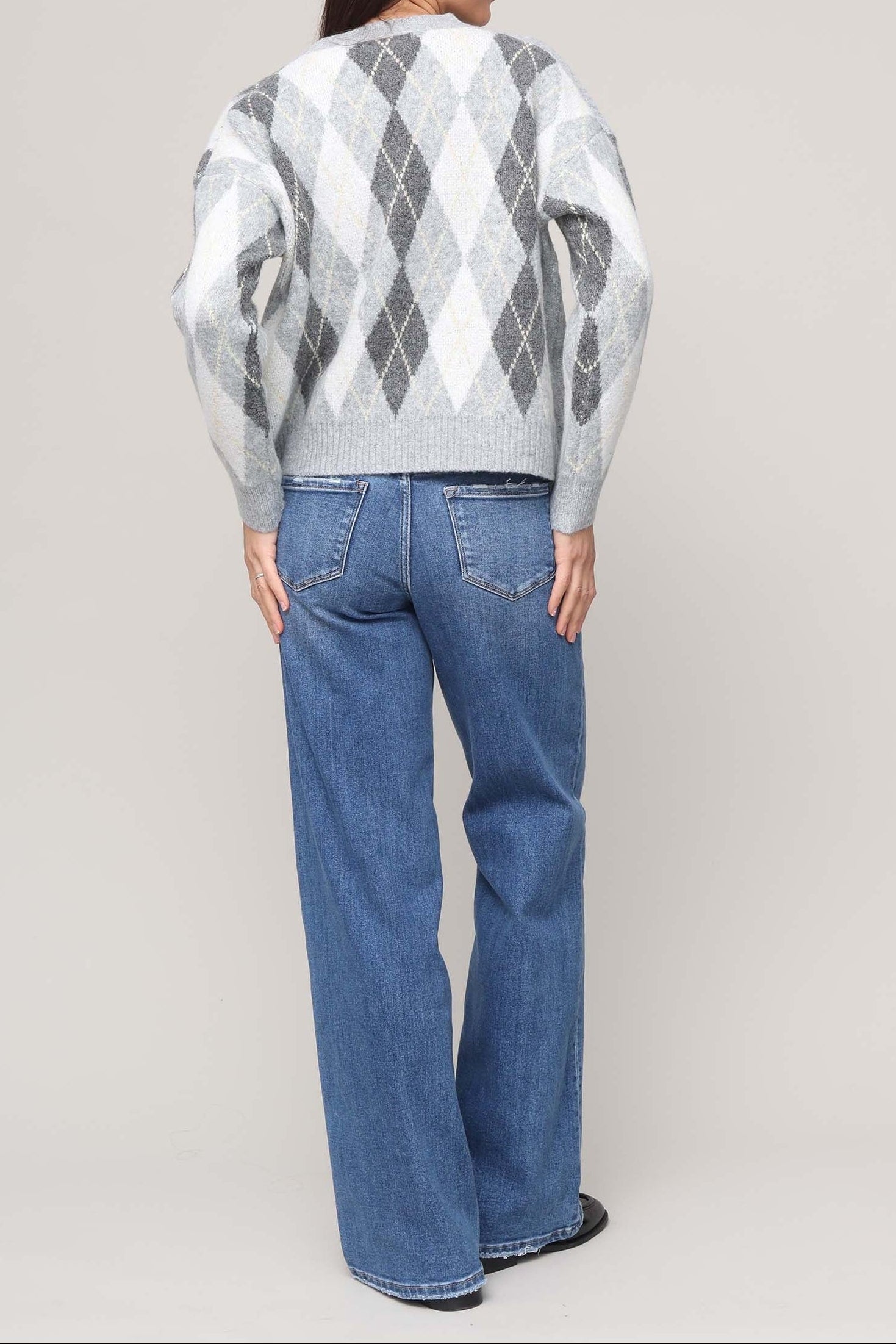 Split Decision Argyle Sweater