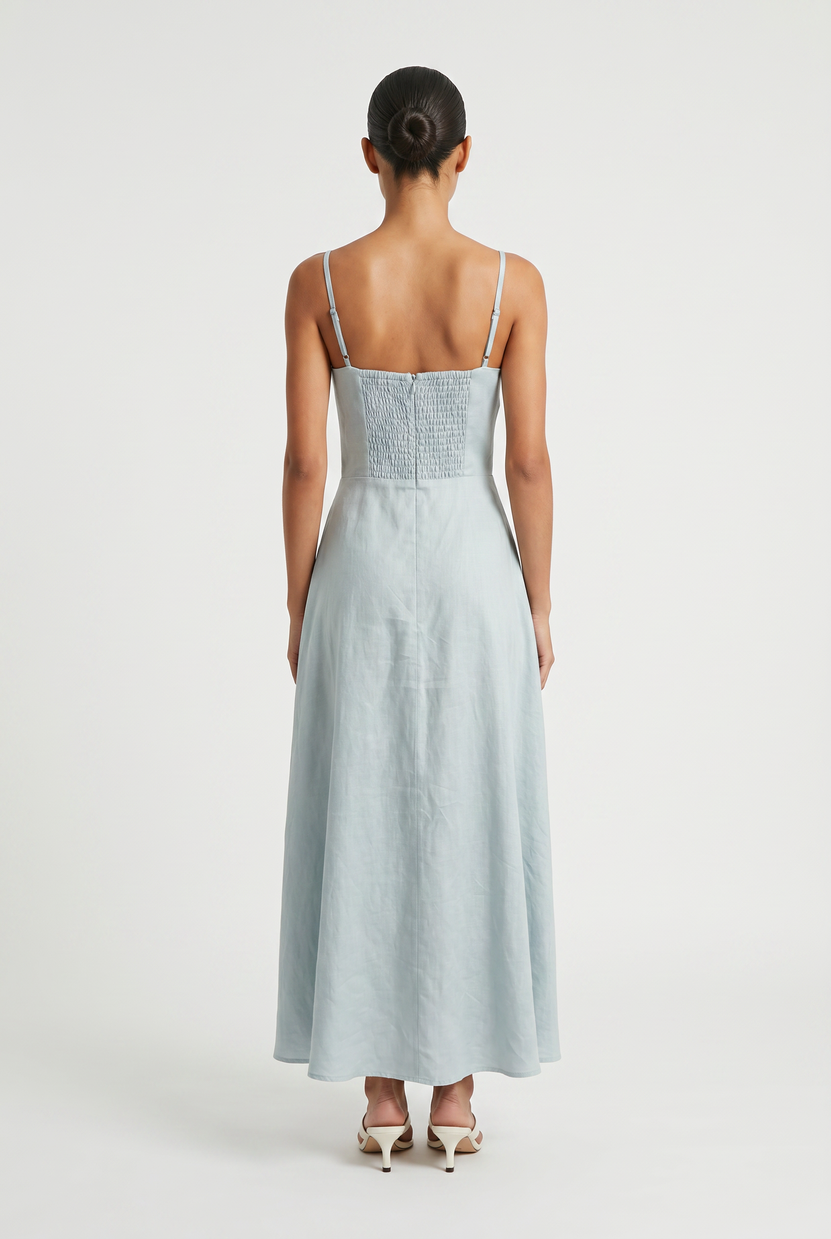 Sunset Beach Linen Midi Dress
