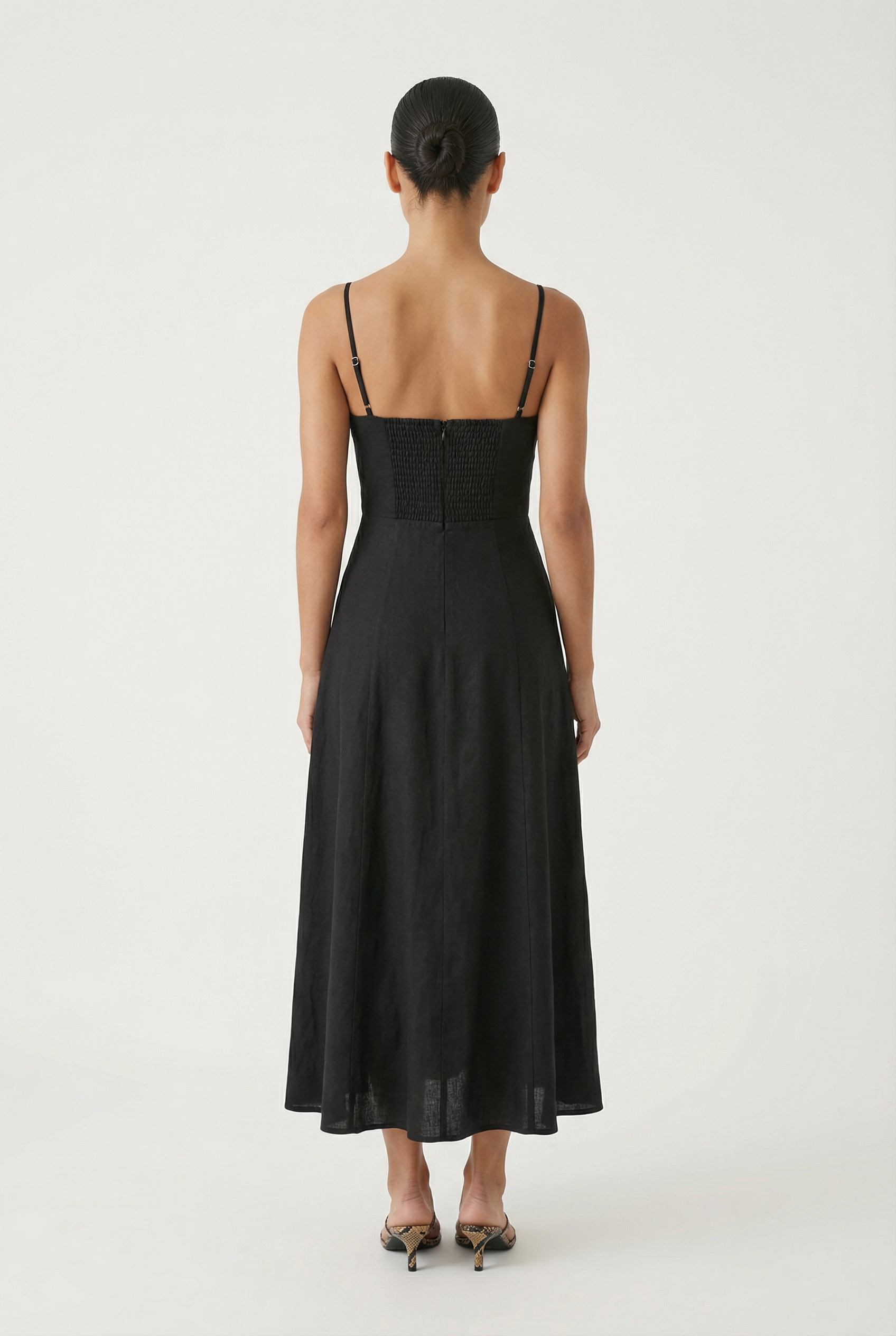 Sunset Beach Linen Midi Dress