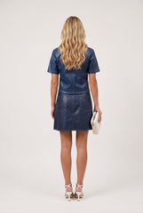 Zoe Short Sleeve Pleather Jacket