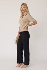 Whip Stitch Short Sleeve Polo