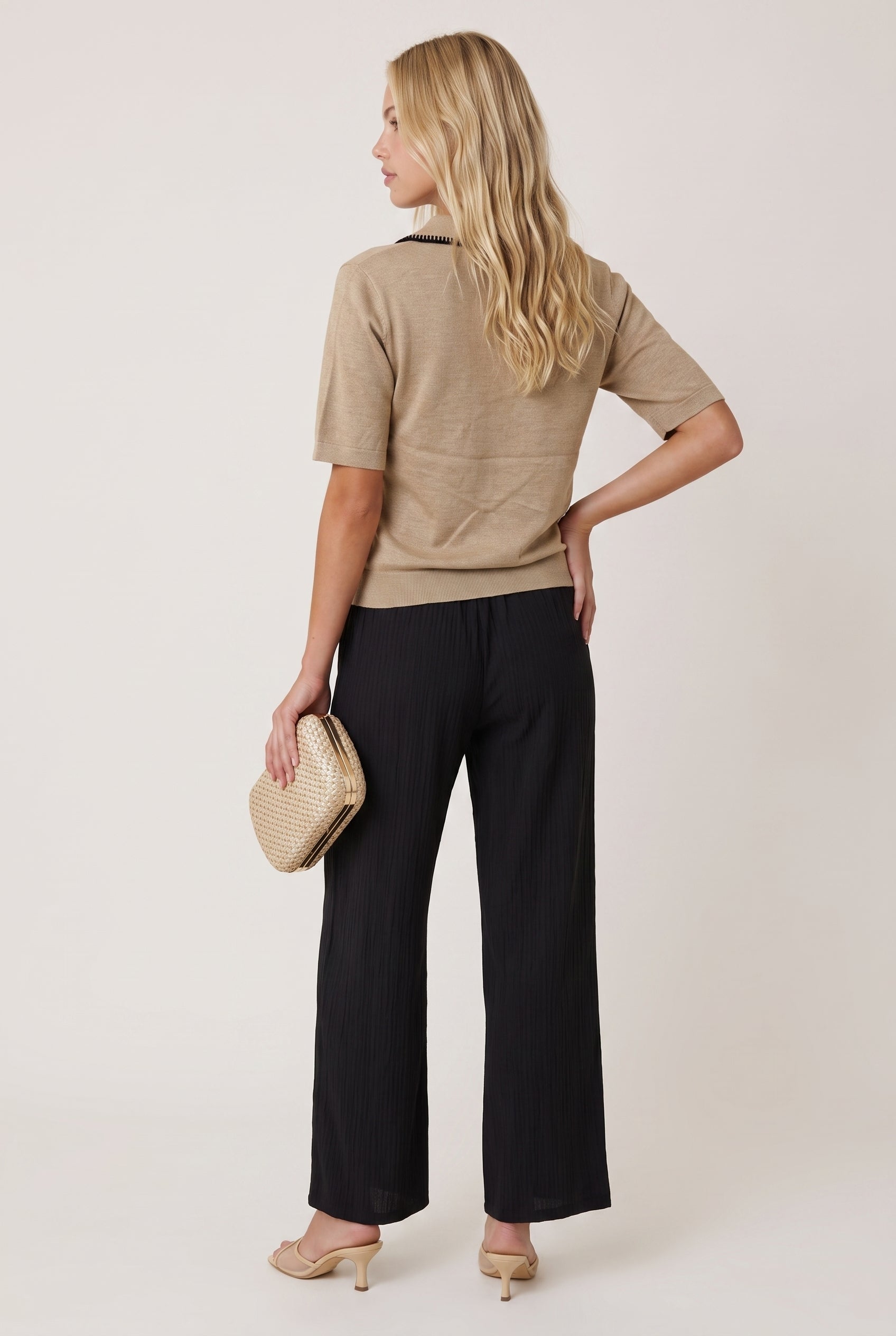 Whip Stitch Short Sleeve Polo