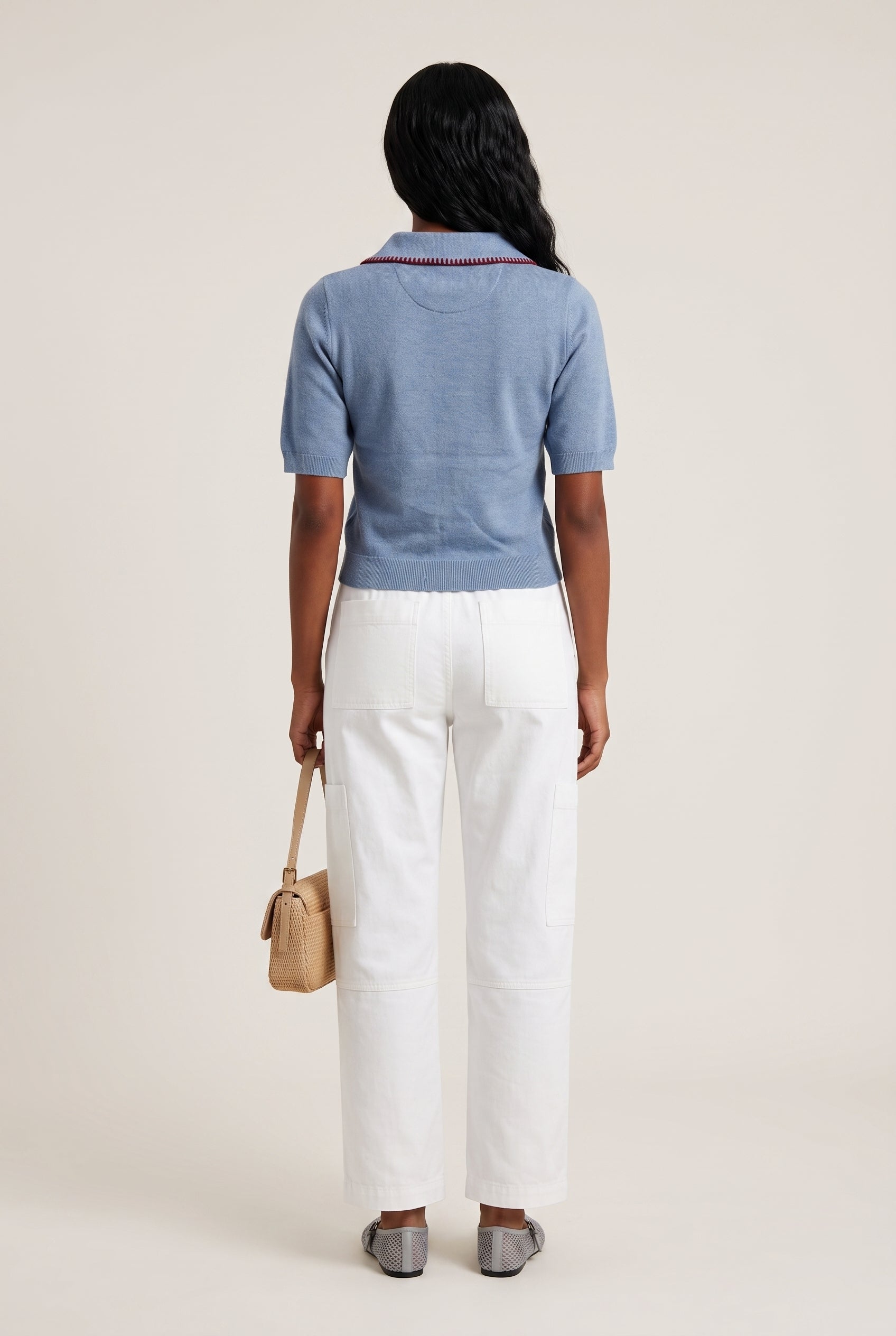 Whip Stitch Short Sleeve Polo