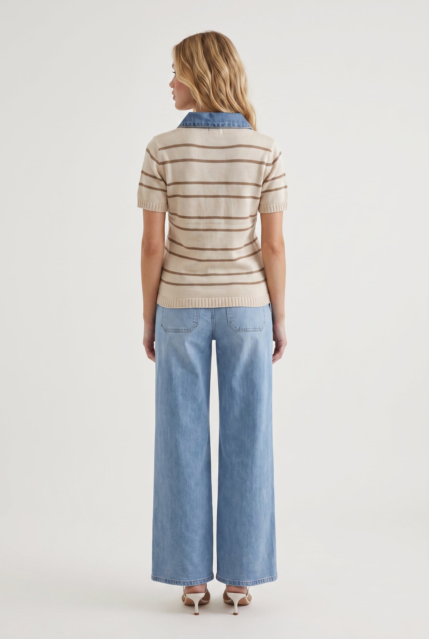 Tanner Stripe Polo Sweater