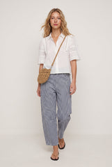 Striped Barrel Jean