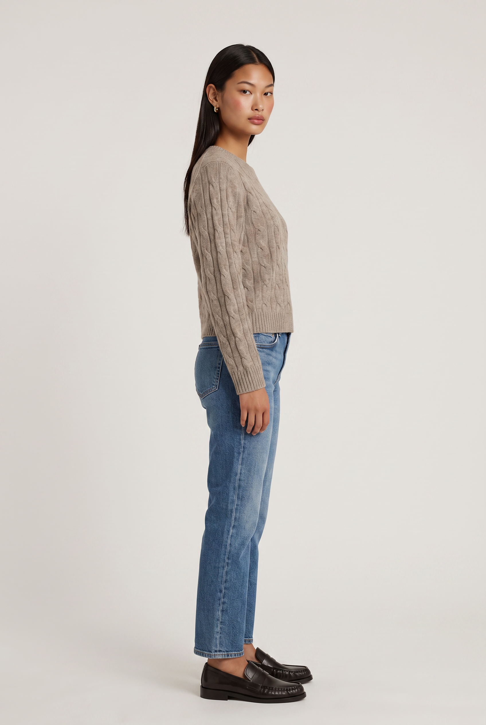 Thea Cable Crew Sweater