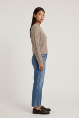 Thea Cable Crew Sweater