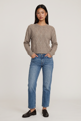 Thea Cable Crew Sweater