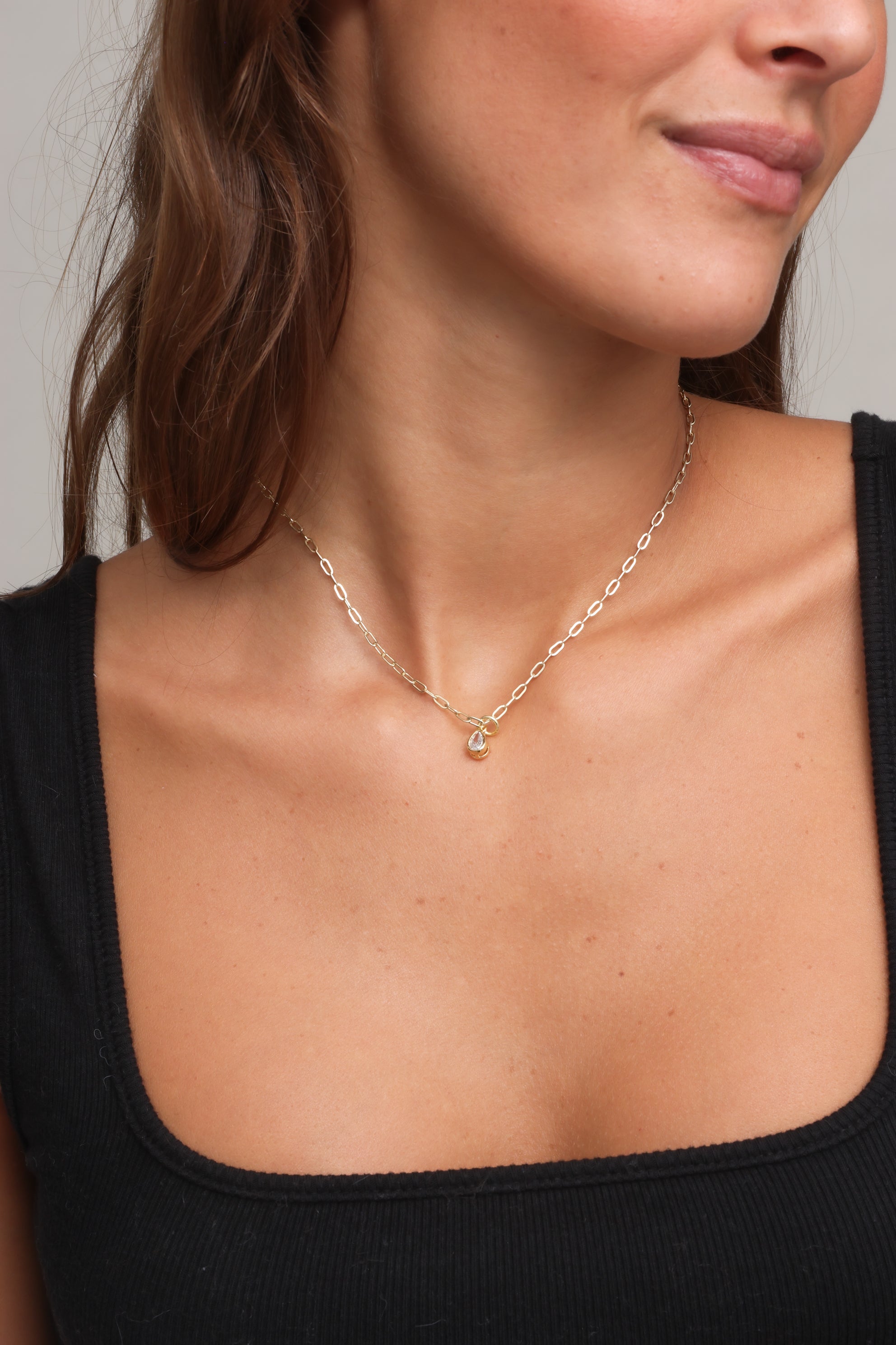 Teardrop Bezel Charm