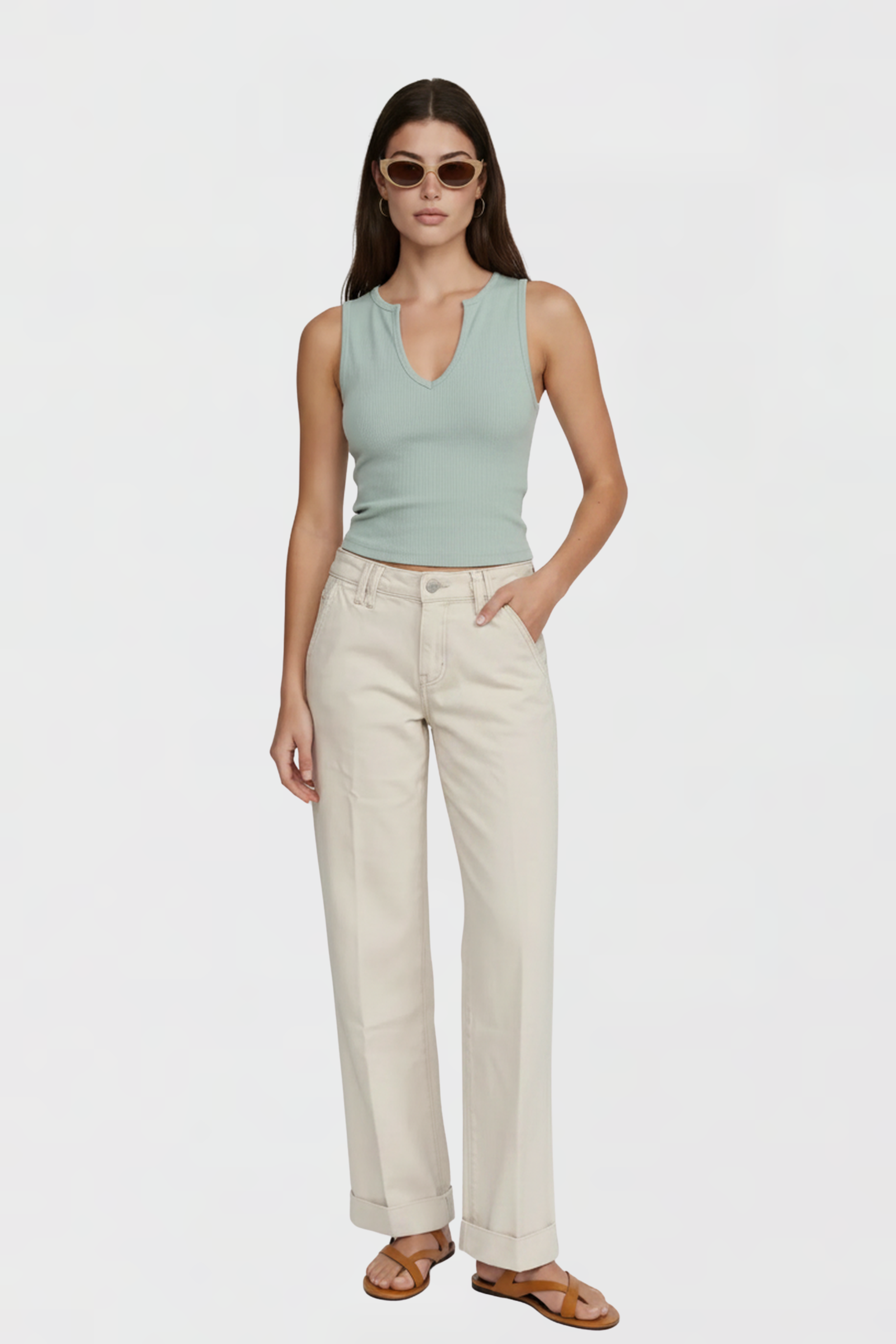 The Easy V Neck Rib Tank