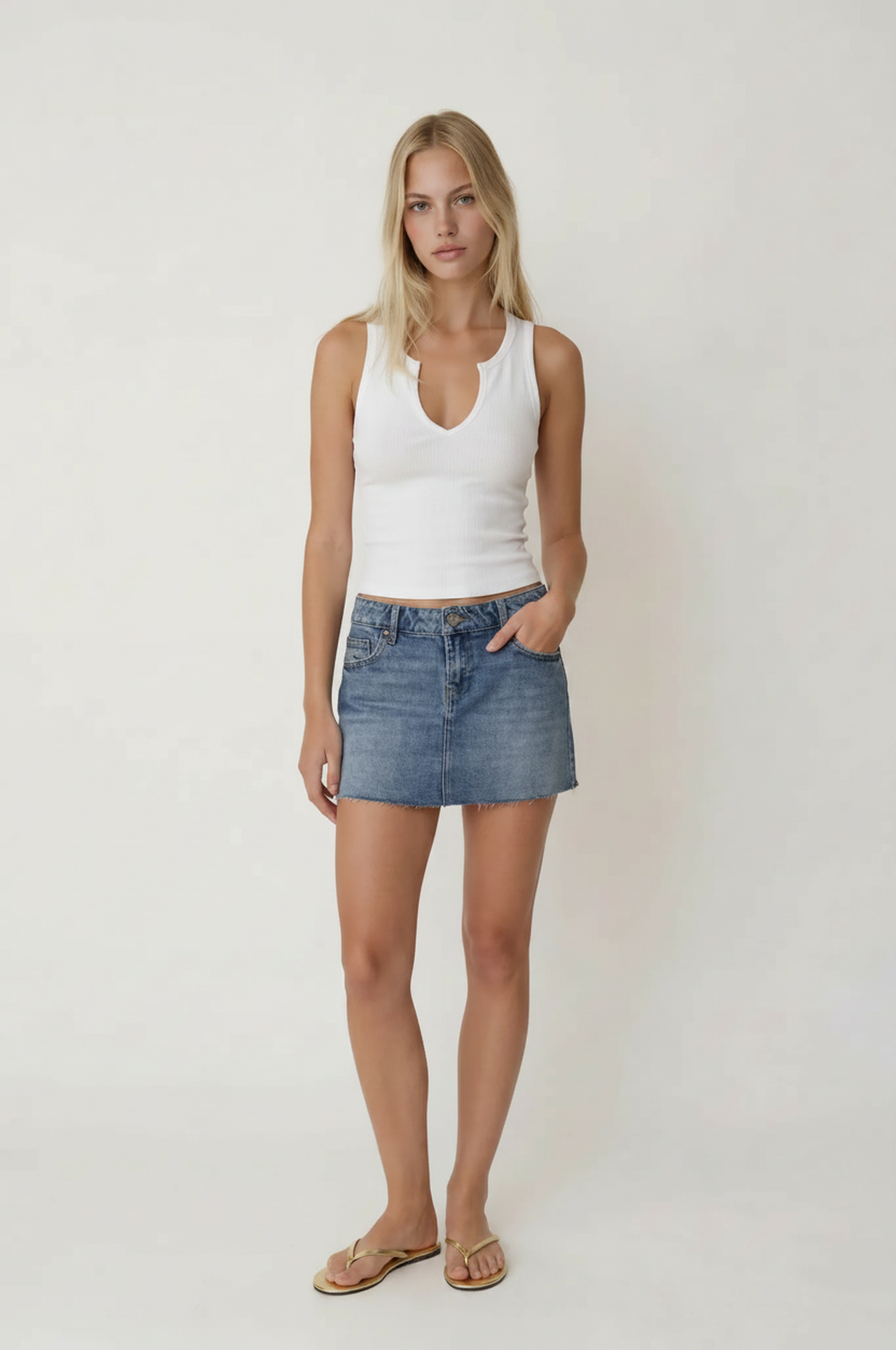 The Easy V Neck Rib Tank