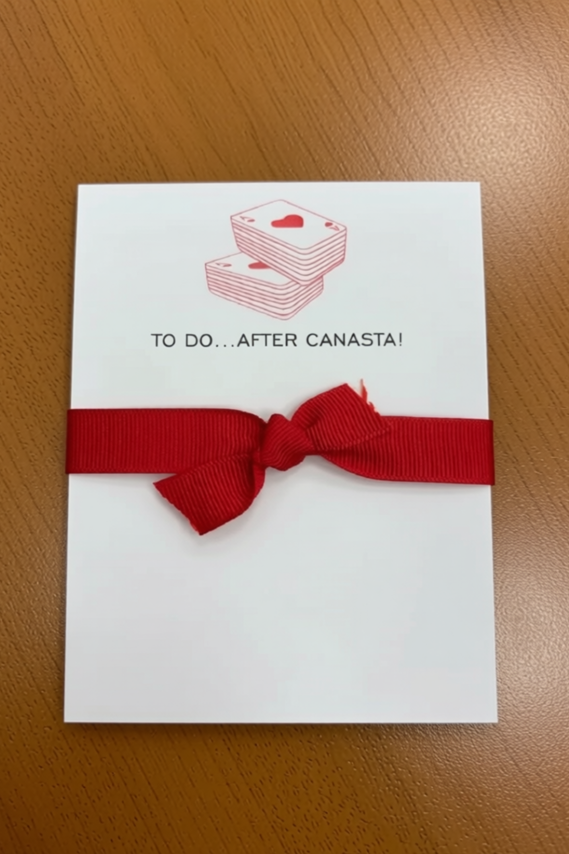 To Do After Canasta Notepad