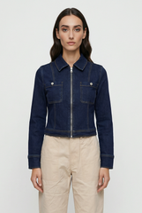 Veronique Zip Up Denim Jacket