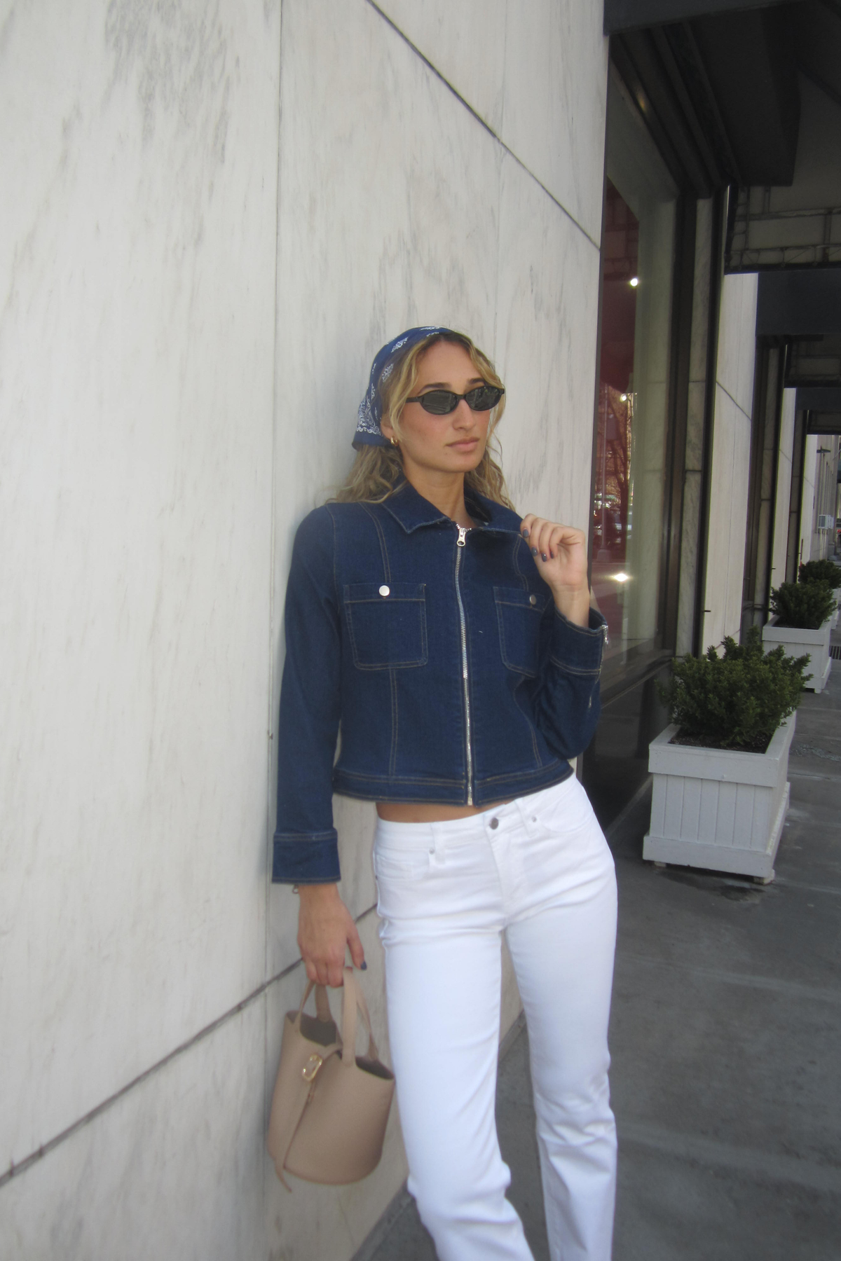 Veronique Zip Up Denim Jacket