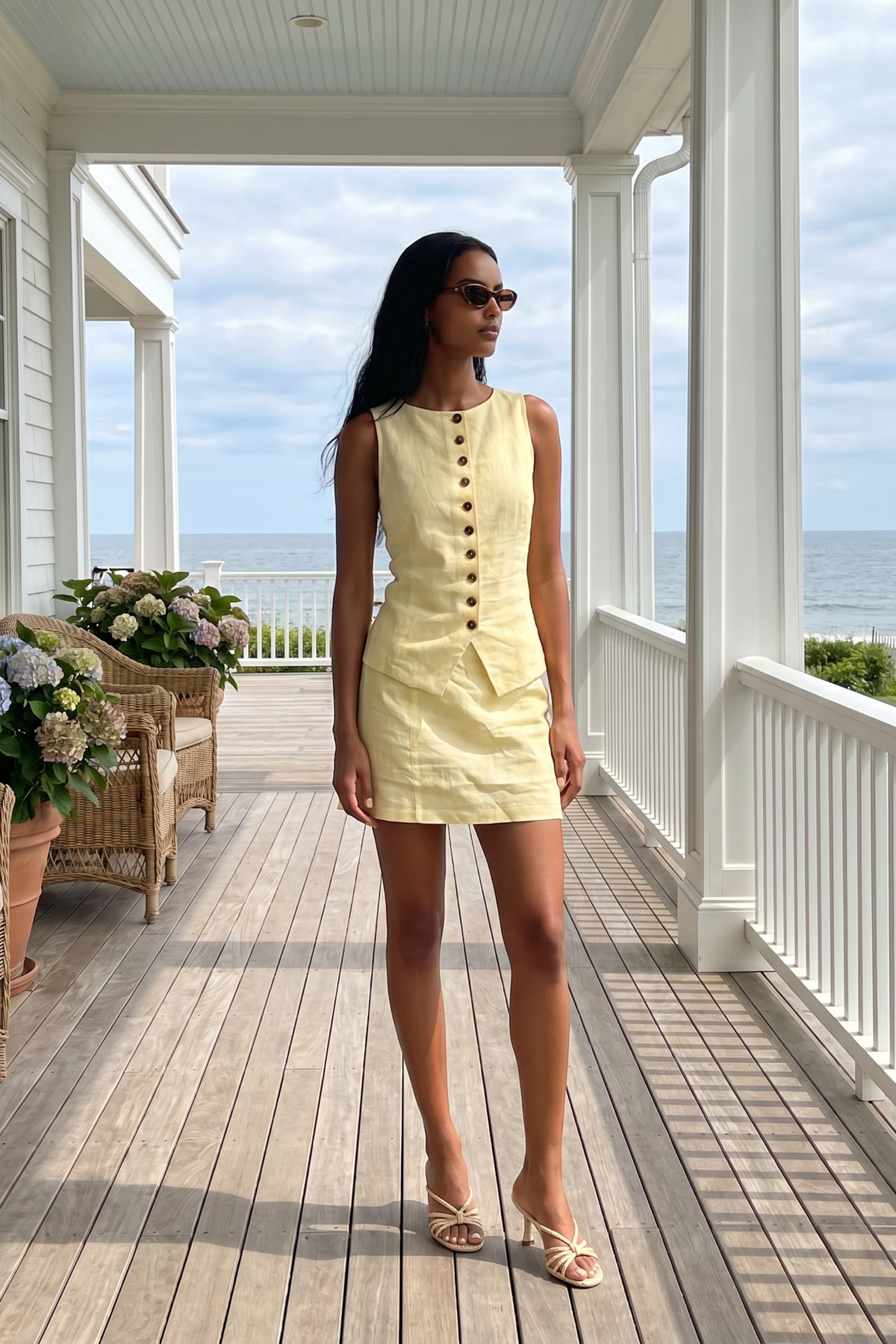 Weekend Away Linen Skirt