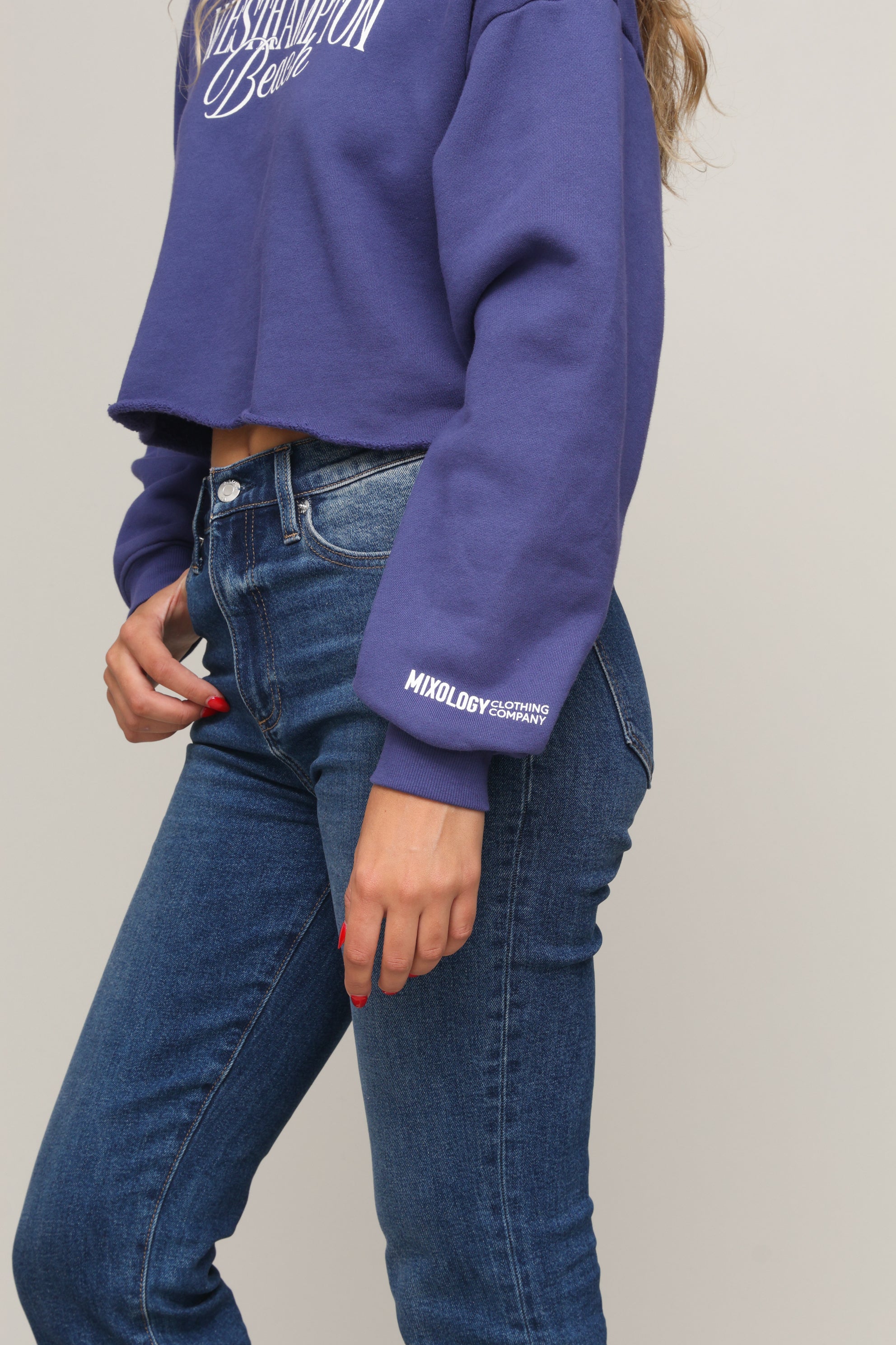 Westhampton Beach Cropped Crew Sweatshirt