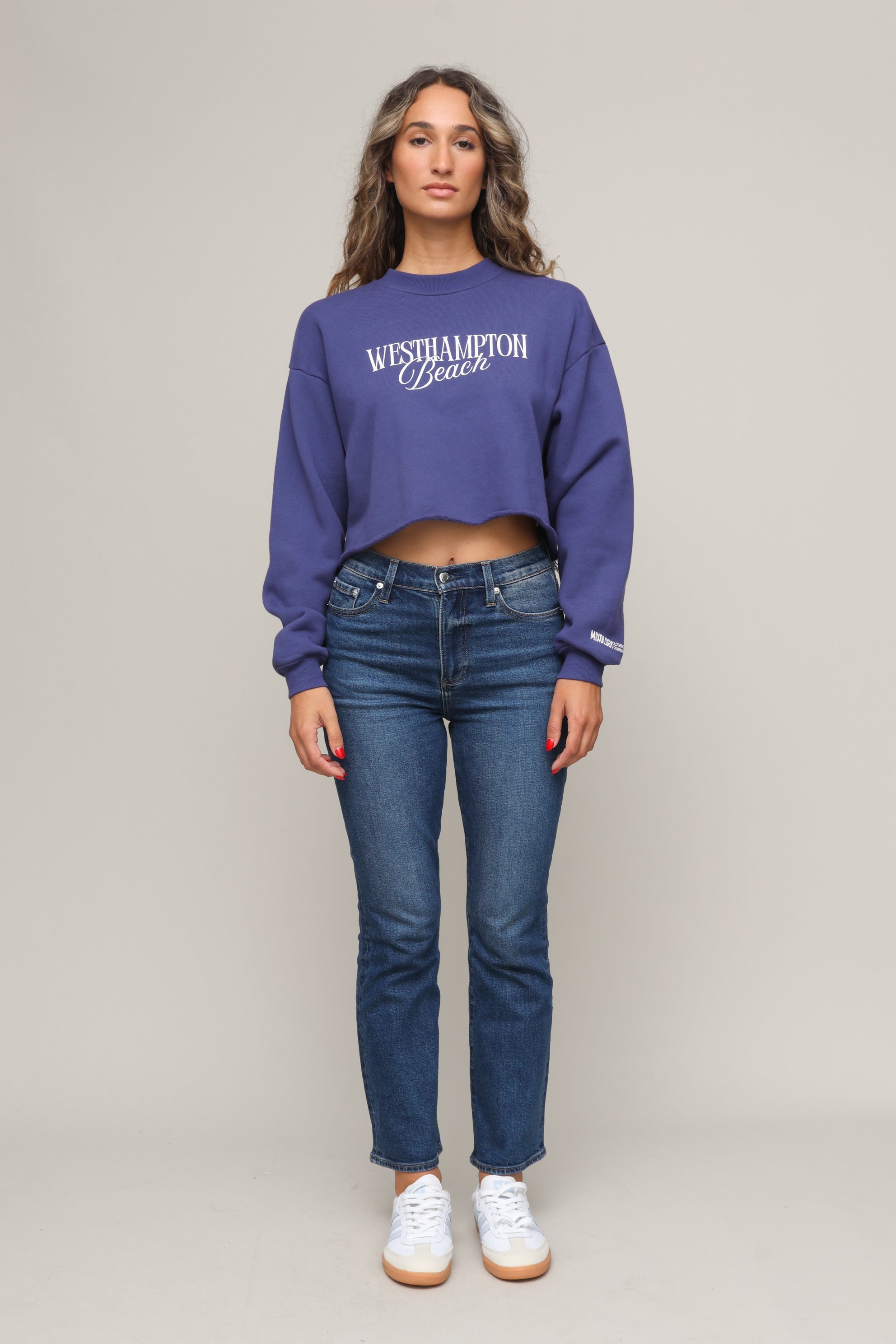 Westhampton Beach Cropped Crew Sweatshirt