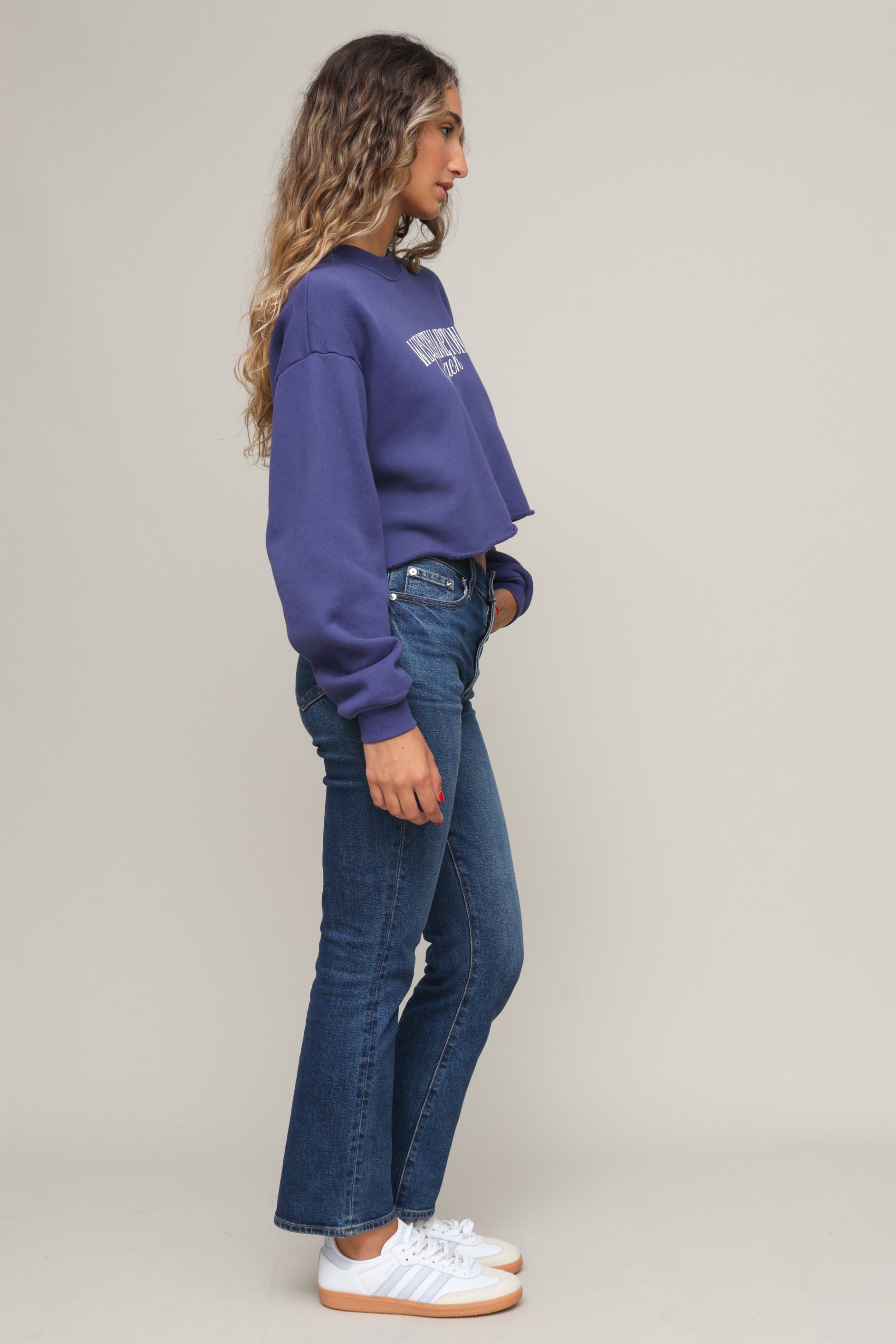 Westhampton Beach Cropped Crew Sweatshirt